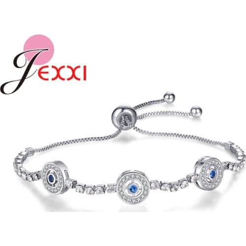 Top Vendor Cubic Zircon 925 Sterling Silver Bracelet Adjustable Chain Charm Bracelets Girls Birthday Gift Jewelry