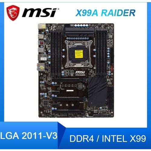 MSI X99A RAIDER LGA 2011 Motherboard DDR4 ram USB3.0 support Xeon E5-1620 v4 i7-5930K cpus PCIE 3.0 ATX Intel X99 Motherboard