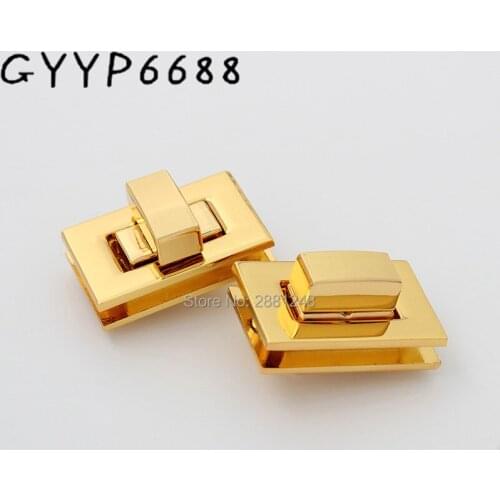 1-5set 27x17mm 3 colors rectangle metal clasp metal turn lock for bag flip lock Leather Accessories handmade clasp handmade