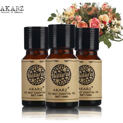 Violet Orchid Lotus essential oil sets AKARZ Famous brand For Aromatherapy Massage Spa Bath skin face care 10ml*3