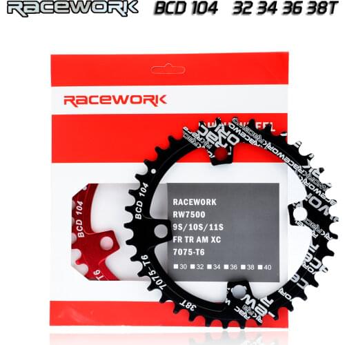 Einzigen geschwindigkeit ytem Breite kettenblatt 104 BCD RUNDE 32t 34t 36t 38t MTB 11 10 9 1*11 Kurbel Kettenblatt Ring