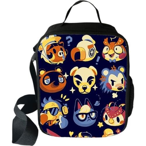 Animal Crossing Portable Lunch Bag Women Men Picnic Camping Thermal Insulated Bag Student School Food Storage Bag