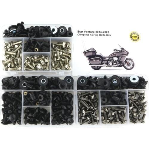 Fit For Yamaha Star Venture 2014-2020 Complete Full Fairing Bolts Kit Bodywork Screws Steel Clips Speed Nuts Covering Bolts