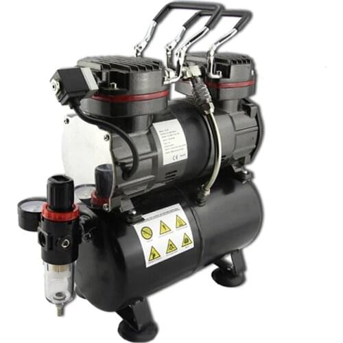 Portable Spray Gun Piston Spray Gun Air Compressor Oil-free Pump Double Cylinder Double Air Pressure Spray Gun Machine