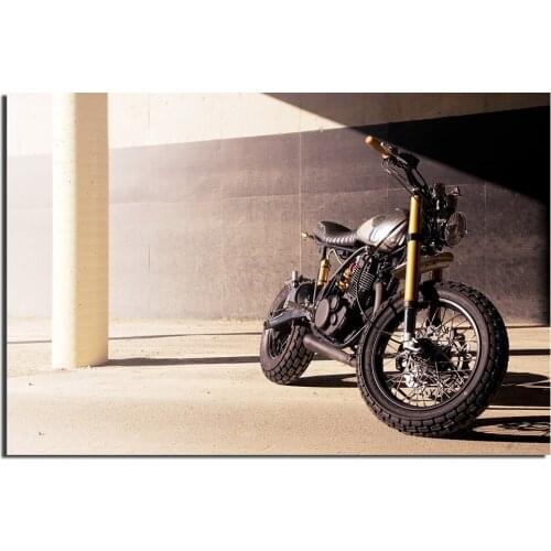 Retro Style Motorbike Wall Art Posters Canvas Cloth Fabric Print Painting for Home Decor
