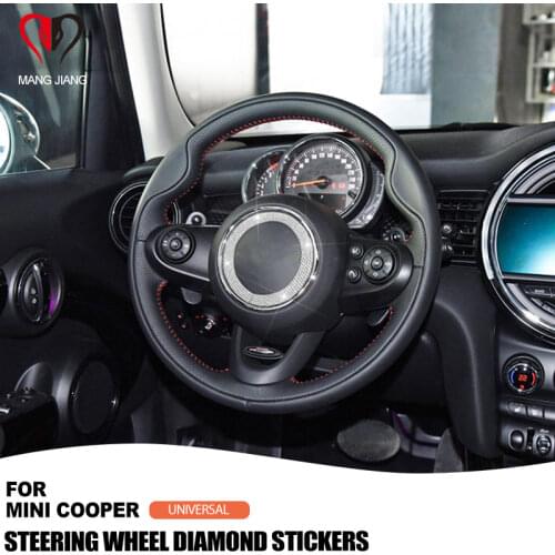 Car styling For Mini cooper S F56 F55 F60 R55 R56 R57 R61 R60 countryman steering wheel diamonds crystal decoration accessories
