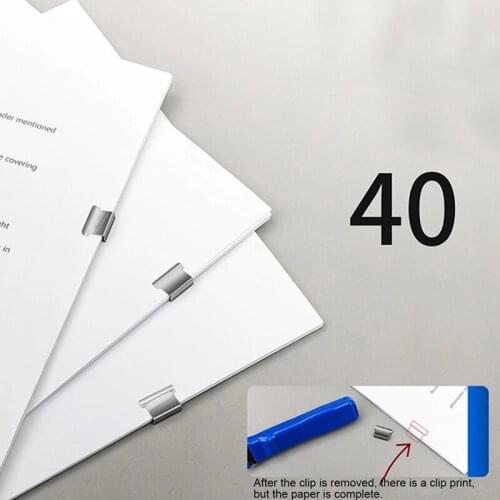 Clip Push Stapler Fixed Clips Stapler Binding Clip Reusable Portable Push Clamp Not Damage Paper For Document Paper EM88