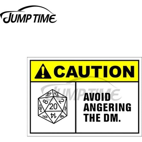 JumpTime 13 x 7cm For Caution Avoid Angering the DM Vinyl Car Stickers Waterproof Sunscreen Decal Surfboard Personality Graphics