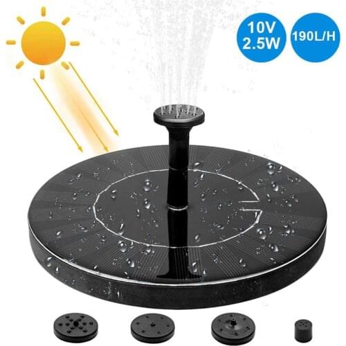 10V/2.5W Solar Power Water Fountain Garden Pool Pond With Built-in Battery Free Standing Solar Powered Water Fountain Pump