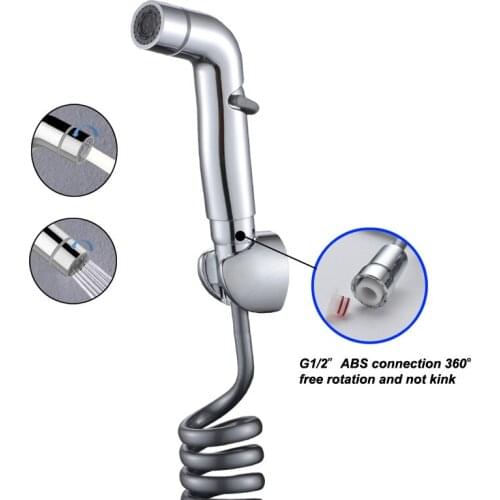 YOOAP Handheld Bidet Spray Shower Set Toilet Shattaf Sprayer Douche kit Bidet Faucet,Brushed Nickel, 304 Stainless Steel