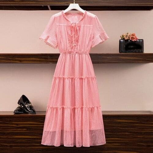 Vintage Fairy Dress Women Elegant Designer Chiffon Dress Short Sleeve French Party Midi Dress Casual Women Clothing summer 2021