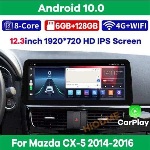 12.3" Android 10 Car Multimedia Player Radio GPS Navigation for Mazda CX-5 2014 2015 2016 Stereo CarPlay WiFi 4G BT Touch Screen