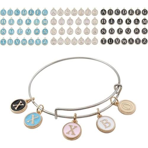 26pcs 12mm Snap Button Bracelet Charm Button Alphabets Bracelet Charm Button Jewelry Making