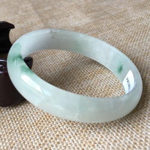 56*50mm Certified (Grade A)100% Natural Lavender stoneite Bracelet Bangle 13148