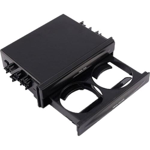 60% Dropshipping!Auto Car Double Din Radio Pocket Drink Cup Holder Plastic Storage Box Organizer