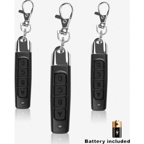 ABCD 4 Keys Keychain 433Mhz Wireless Remote Control Receiver Module RF Transmitter Electric Cloning Gate Garage Door For Home