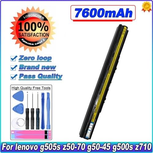 7600mAh L12m4e01 Laptop Battery For Lenovo G505s G50-70 Z50-70 G50-45 G500s Ideapad Z710 L12L4A02 L12M4A02 L12M4E01 L12S4A02