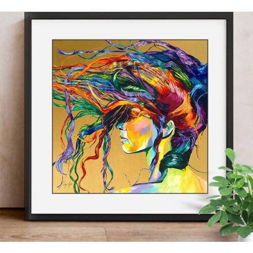 Diamond Embroidery Portrait Full Round Diamond Mosaic Cross Stitch Women Picture Of Rhinestone Decoration 5D DIY