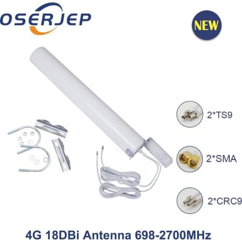 4G LTE Indoor Outdoor Antenna 18dBi Omni CRC9 TS9 SMA 2x2 Mimo Lte 4G Antenna