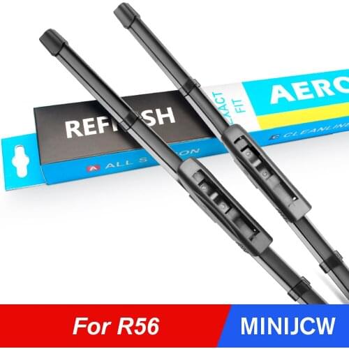 Auto Windshield Wiper Blades Windscreen Rain Brush Washer 19"&18" Fit Bayonet Arms for Mini Cooper Hatchback R56 Car Accessories