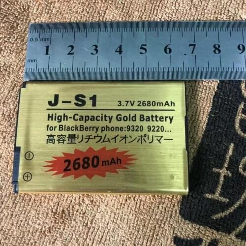 Free shipping 2pcs/lots 2680Mah J-S1 Gold Battery for BlackBerry Curve 9220 Curve 9320 golden replacement battery