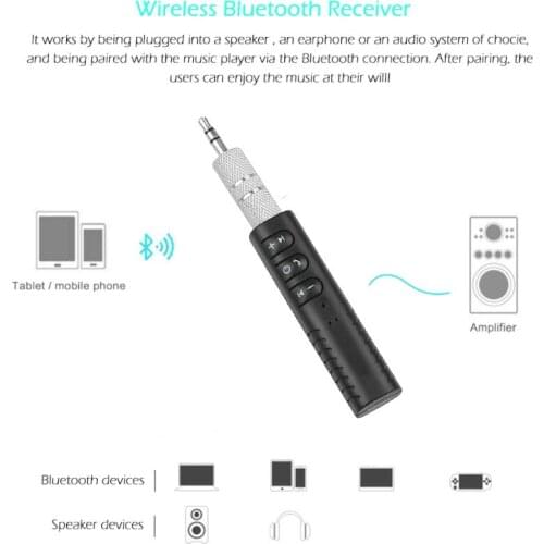 Bluetooth Aux 3.5mm Jack Bluetooth Car Kit Hands Free Music Audio Receiver Adapter Auto AUX Kit for Speaker Bluetooth Car Stereo