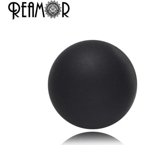 REAMOR Matte Scrub Black Natural Stone Spacer Beads Round Small Hole Loose Beads Charms For DIY Women Bracelet Jewelry Making