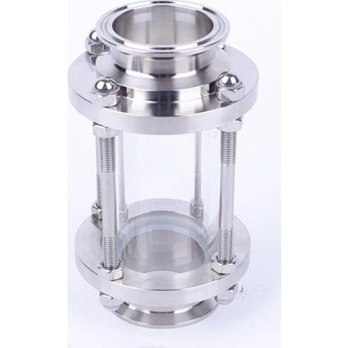 Brewing Diopter 2" Tri Clamp x 45mm 1-3/4" Pipe OD SUS 304 Stainless Steel Sanitary Flow Sight Glass Homebrew Beer