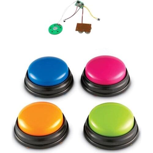 Recordable Talking Button Voice Recording Sound Button Interactive Toy Answering Buttons for Kids Pet Dogs Party Noise Makers