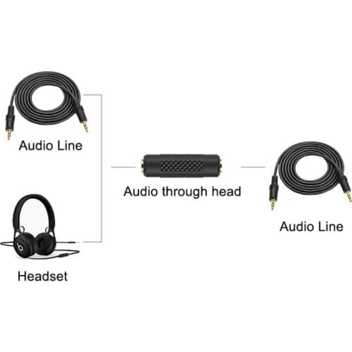 Etmakit 3.5mm Jack Stereo Coupler Female to Female Audio Joiner Adapter Converter NK-Shopping