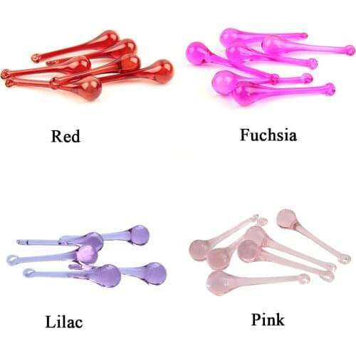 Hbl Red Pink Lilac Fuchsia Rain Drop Chandelier Prisms 16*60/20*80mm Crystal Wedding Pendant Ornaments for Chandelier Decoration