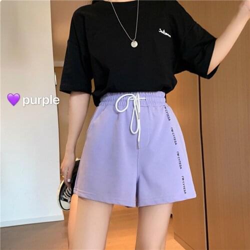 Cotton sports shorts womens summer 2020 Girls students loose wide-leg running pants thin hot casual baggy Short pants women