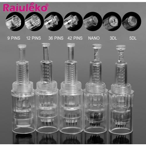 100/50/10PCS Dermapen Needles Microneedling For Dr.pen Screw Bayonet Cartridges 9/12/36/42 Pin Nano Cartridges Micro Needle Tips