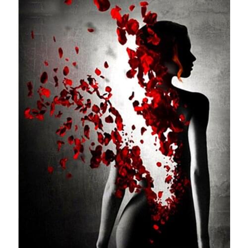 Back View Rose Figure 40x50cm Painting By Numbers Hand Painted Oil Painting Adult Child Picture Colouring Home Decor Unique Gift