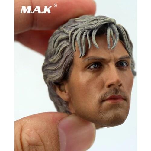 Collectible 1/6 Male Figure Accessory Quicksilver Aaron Johnson Head Sculpt Carved with Hard Silver Hair Model for 12" Body