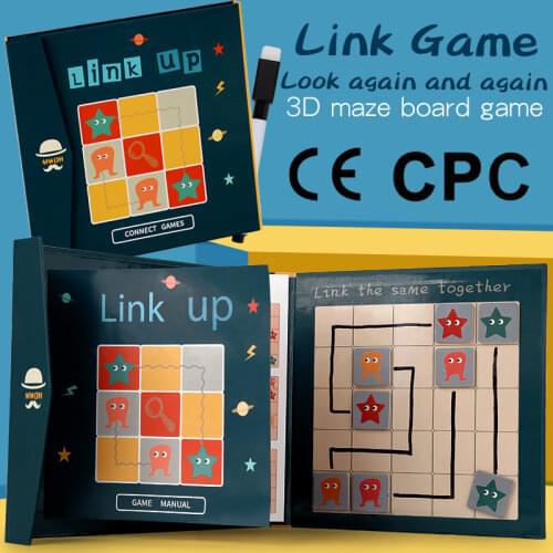 Magnetic Puzzle Connect Game Link UP Children Early Enlightenment Training Jigsaw Puzzle Kindergarten Supplies Educational Toys