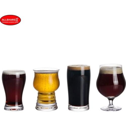 A set of 4 pieces mini beer mugs lead-free crystal glass hand-blown glass party family tasting beer mug 150ml / 5oz 602002