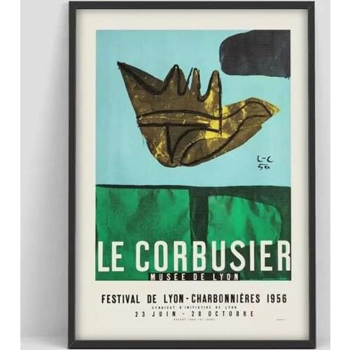Canvas Wall Art HD Le Corbusier Art Exhibition Prints Poster Home Gift Decoration Painting For Bedroom Modular Pictures Frame