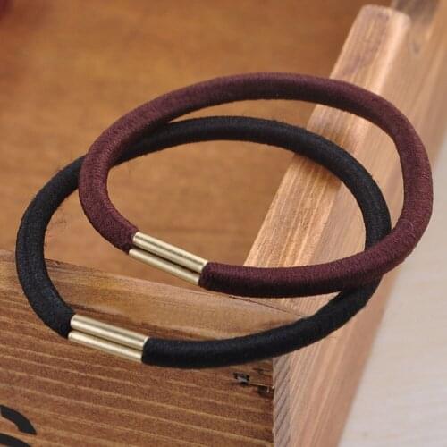 New 10PCS/Lot Girls 2 Colors Nylon 5.2CM Rubber Bands Women Safe Elastic Hair Bands Ponytail Holder Hair Accessories for Girls