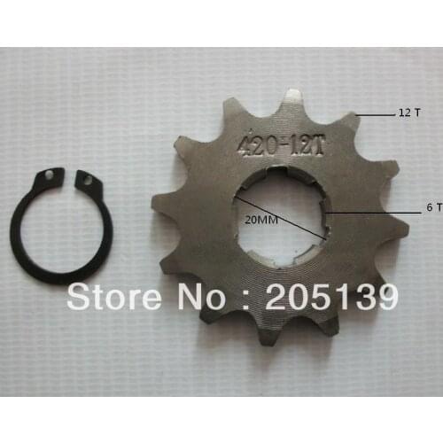 Scooter motocross motocicleta 12 tooth 20MM FRONT ENGINES gear sprocket FOR 420 CHAIN motorcycle MOTOR ATV parts dirt pit bike