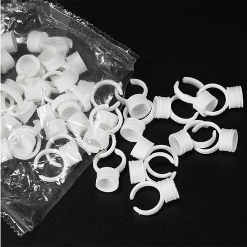 100pcs Disposable Caps Microblading Ring Tattoo Ink Cup For Permanent Makeup Pigment Holder Accessories Tattoo Tools Glue Cups