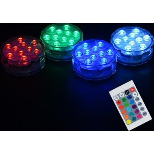 Swimming Pool Light 16 Colors Submersible 10 Led Light for Outdoor Pond Fountain Vase Garden Underwater Night Lamp Pool Light