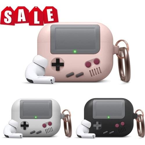 Dropshipping Classic Handheld Game Console Design Case With Keychain For AirPods Pro Earphone Protective Cover Soft Silicone