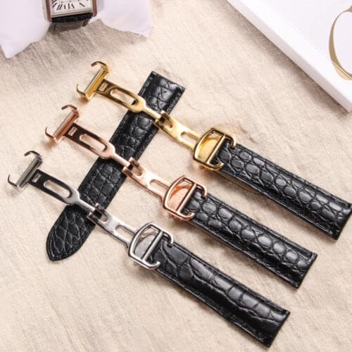 Watchband Crocodile Skin Watch Strap 16\18/20/22mm Bracelet for Men/Woman Replace Watchbands for Cartier Tank Solo