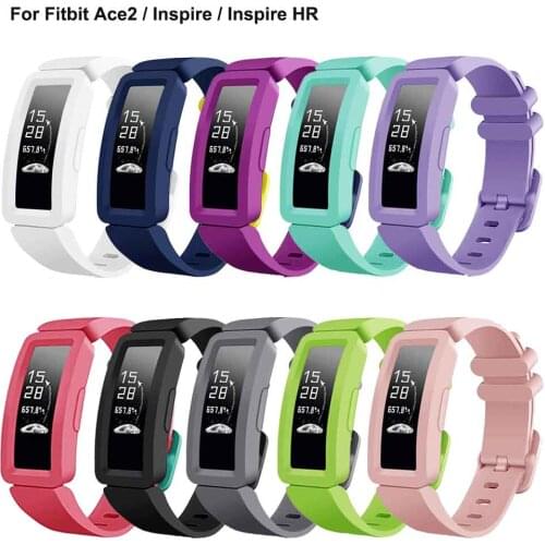 Silicone Sport Band Strap For Fitbit Ace 2 Watch Bracelet Replacement Watchband For Fitbit Inspire 2/Inspire/Inspire HR/Ace 2 K
