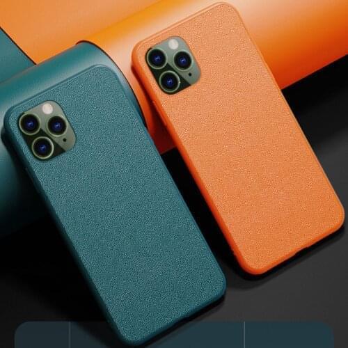 For Apple iphone 12 Pro Max Case Luxury PC Grain leather Matte protective Back Cover Case For iphone 12 12pro 12max iphone12