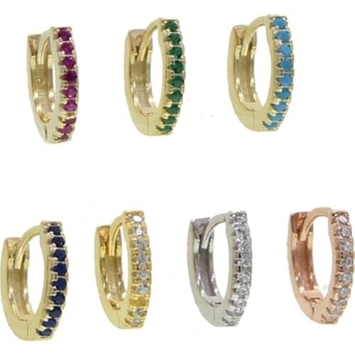 Fashion Women Girl Simple Round Circle Small Ear hoop Earring 925 Silver Earrings Jewelry 10mm