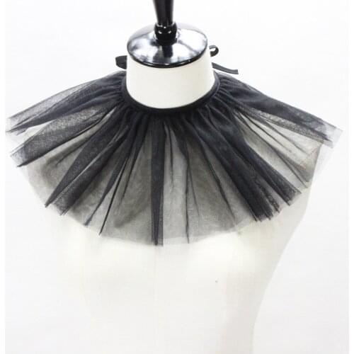 Mesh Transparent Fake Collars for Children Necklace Choker False Collars for Half Shirt Blouse Dress Detachable Collar Neck Ruff