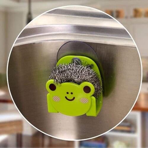 Cute Kitchen Holders Sink Sponge Dish Cloth Scrubbers Holder Cartoon Racks With Strong Suction Cup #265810