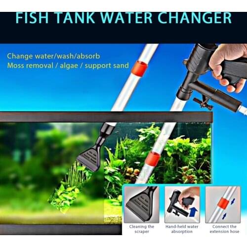 Aquarium Clean Water Change Changer Pneumatic Sand Sand Trap Filter Washer Pet Fish Tank Water Changer Cleaning Supplies